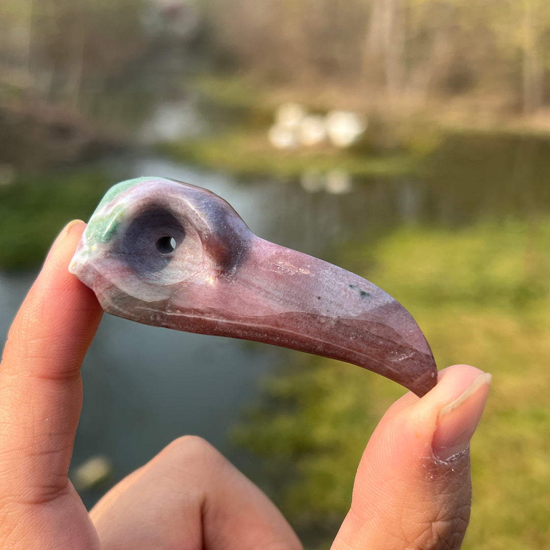 Ocean Jasper Crow Skull