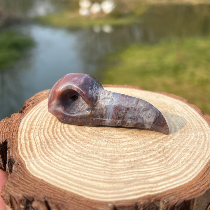 Ocean Jasper Crow Skull