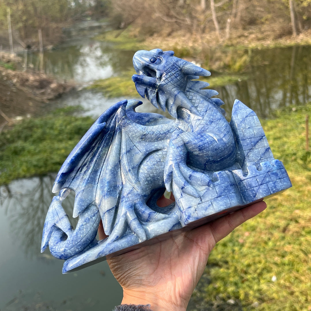 Blue Aventurine Dragon #DK186