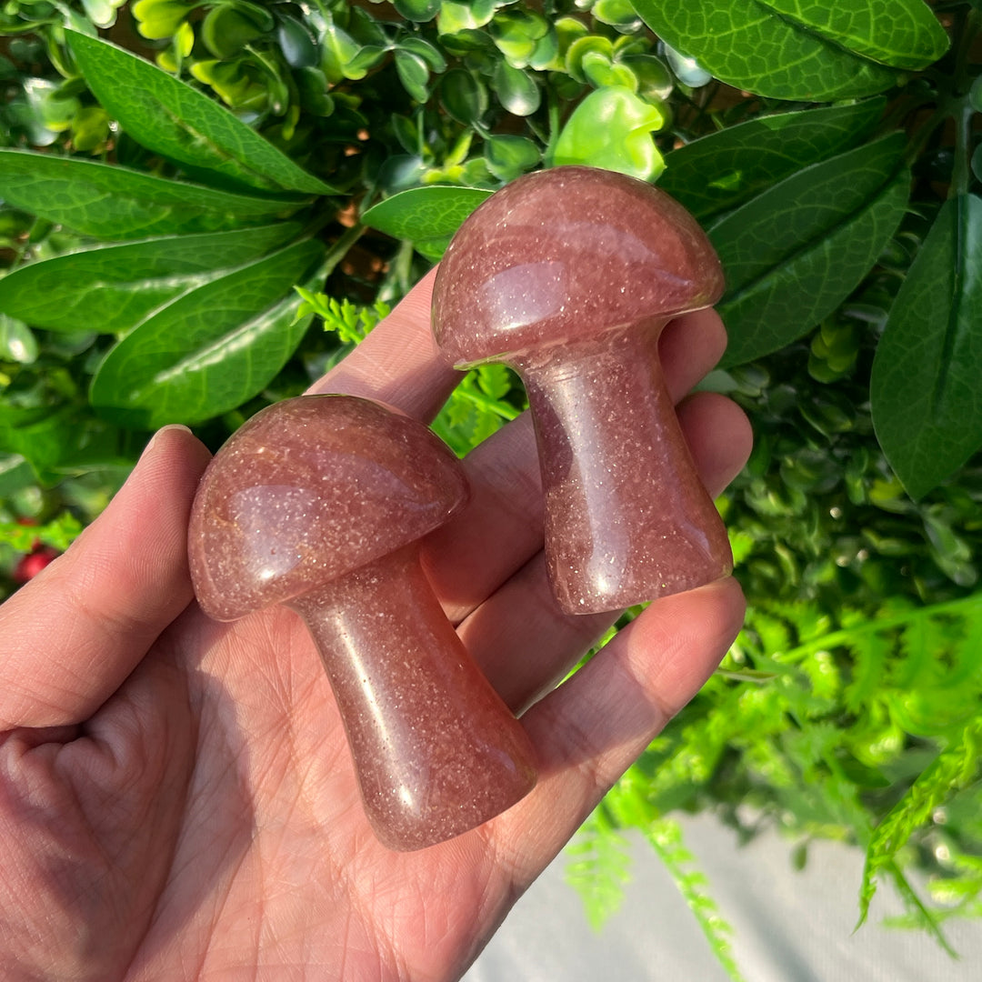 Strawberry Quartz Mushroom