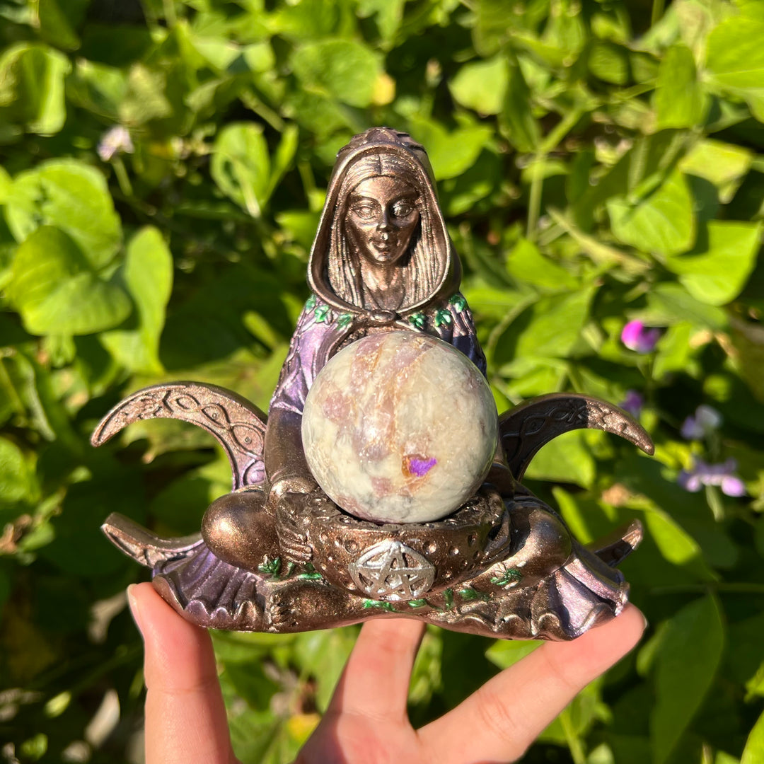 Resin Goddess Sphere Holder