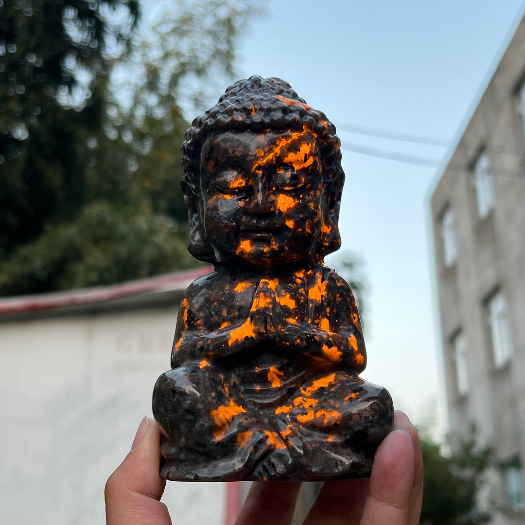 Yooperlite Buddha Carving