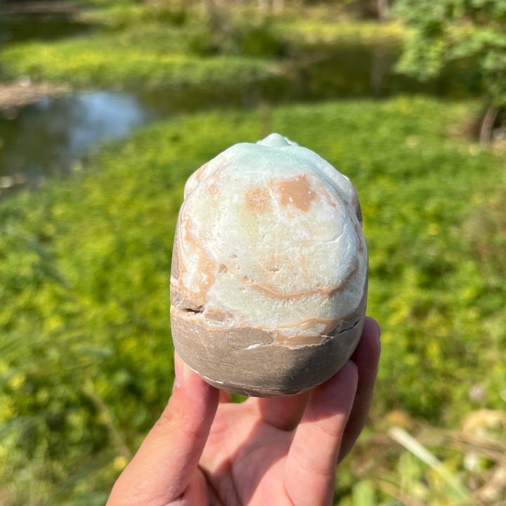 Caribbean Blue Calcite Skull