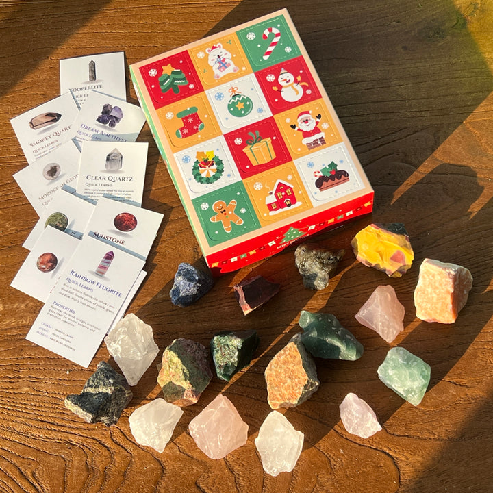 Christmas 12Days Raw Stone Crystal Gift Box