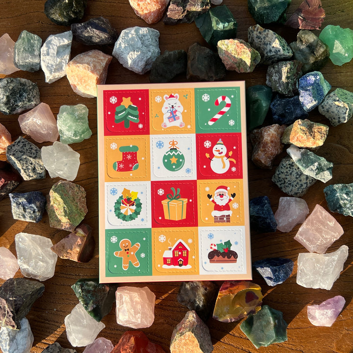 Christmas 12Days Raw Stone Crystal Gift Box