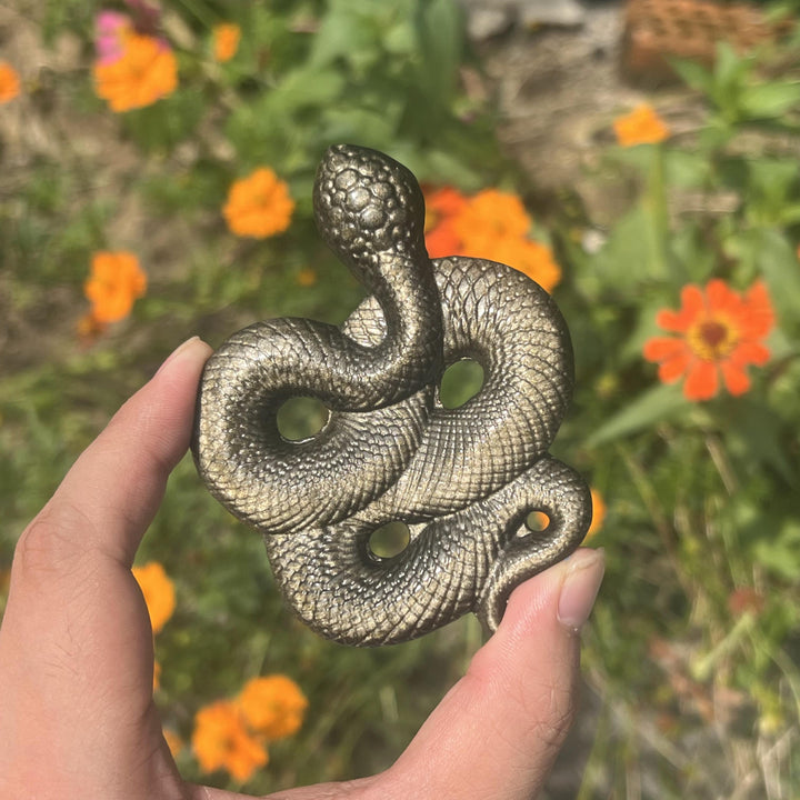 Golden Obsidian Snake Slice