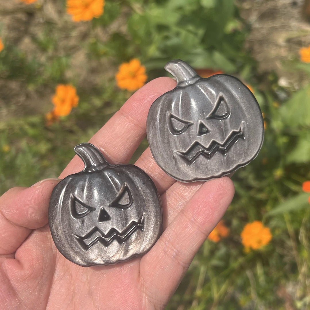 Silver Obsidian Pumpkin Slice