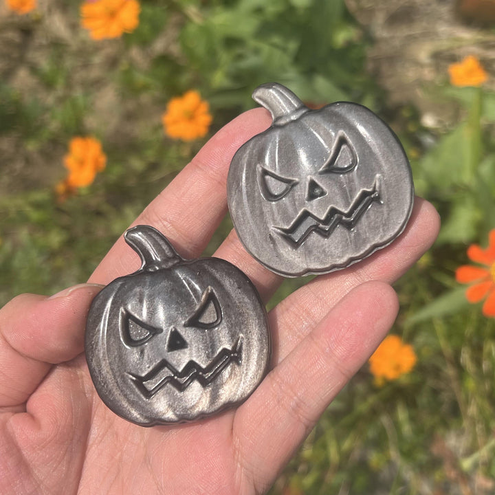 Silver Obsidian Pumpkin Slice