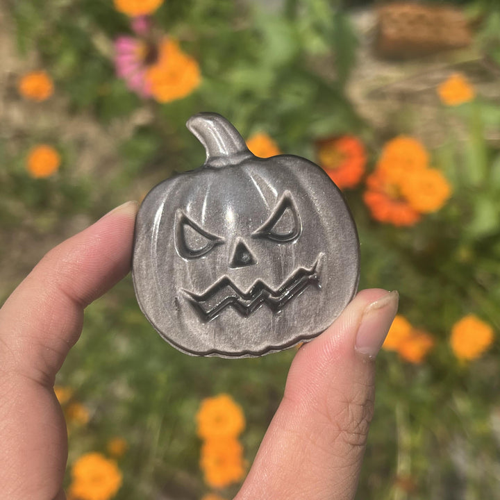 Silver Obsidian Pumpkin Slice