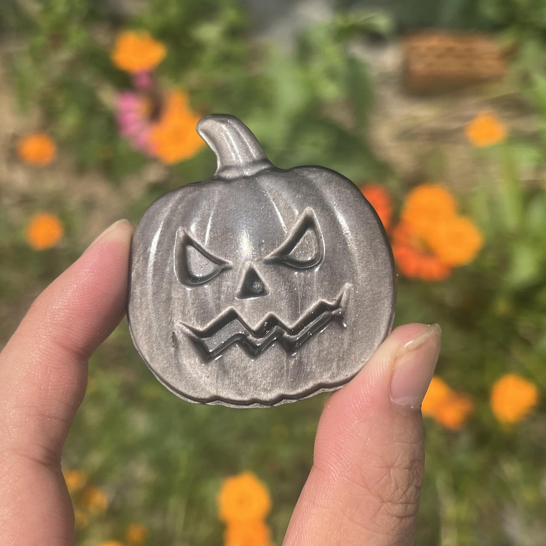 Silver Obsidian Pumpkin Slice