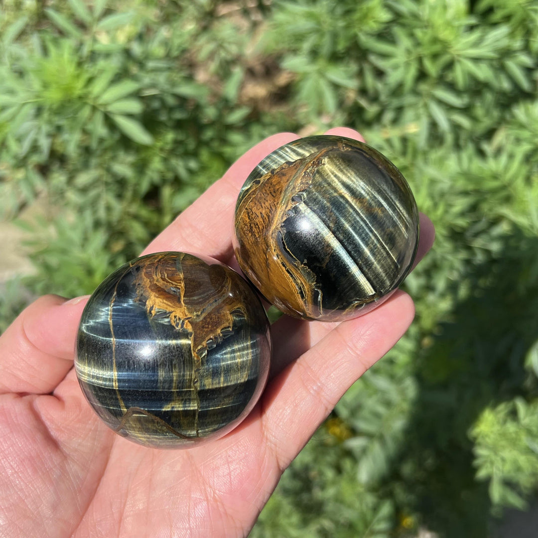 Blue Yellow Tiger Eye Sphere