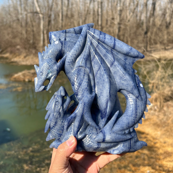 Blue Aventurine Dragon #DK211