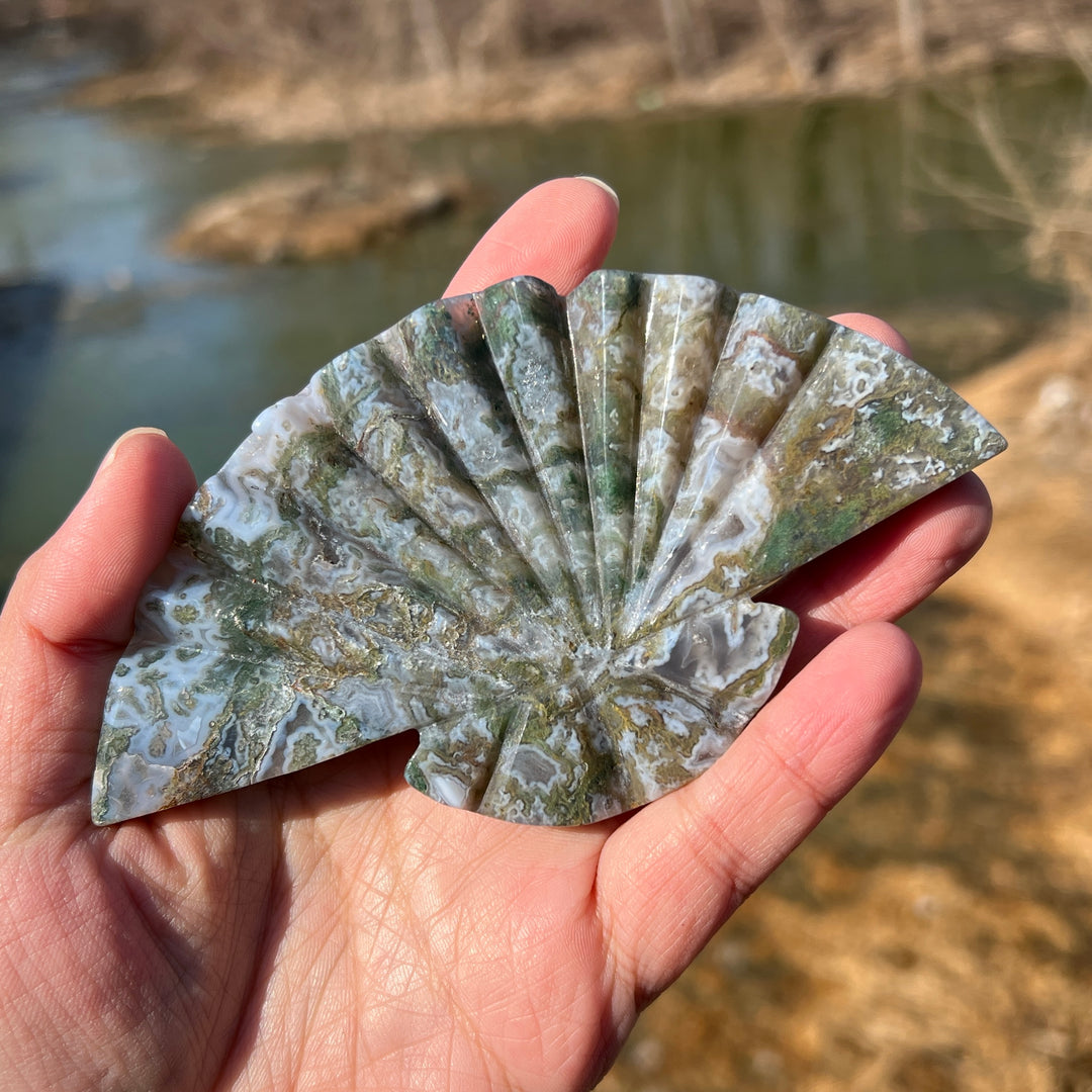 Moss Agate Fan