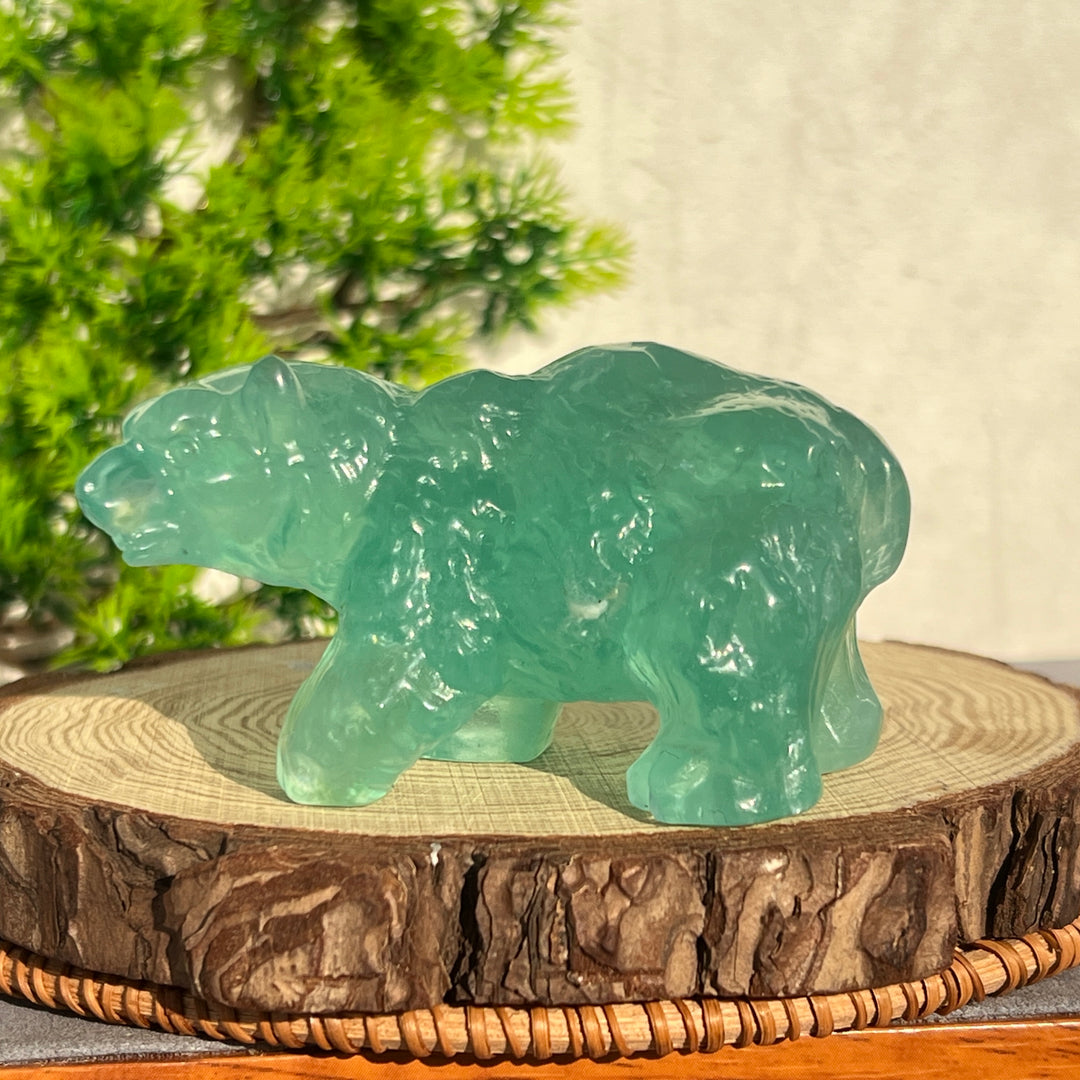 Green Fluorite Polar Bear