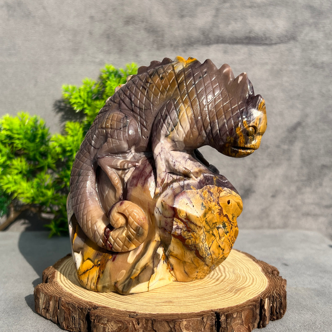 Mookaite Chameleon Carving