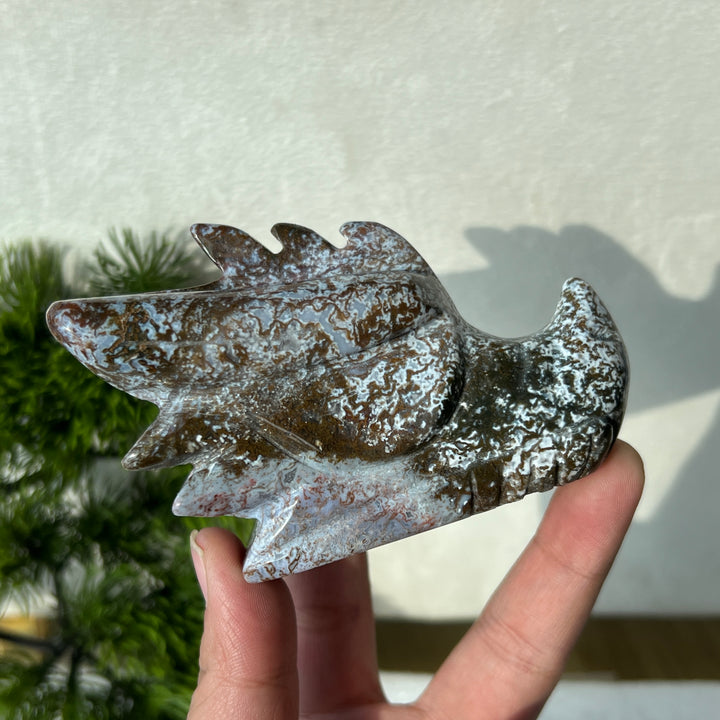 Ocean Jasper Dragon Skull