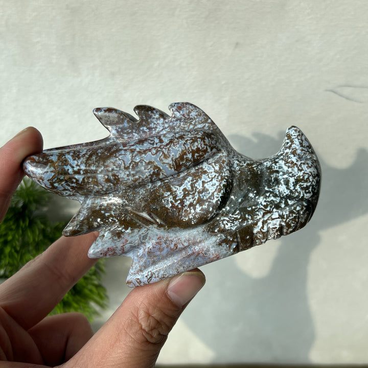 Ocean Jasper Dragon Skull