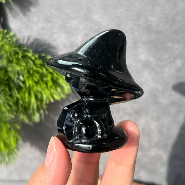 Magic Hat Moon Witch Carving