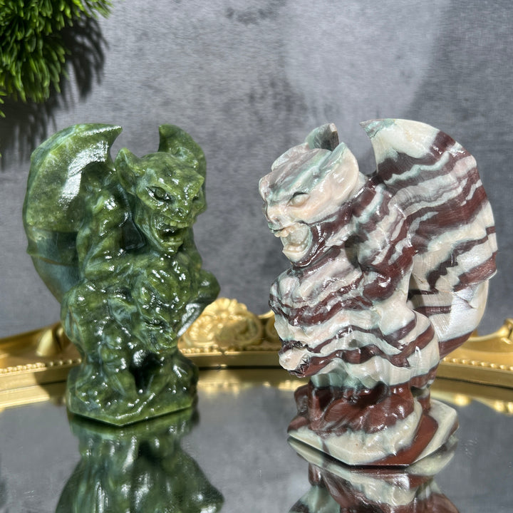 Gothic Gargoyle Duo Carving