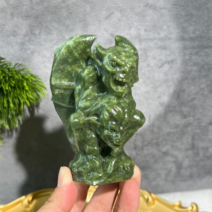 Gothic Gargoyle Duo Carving