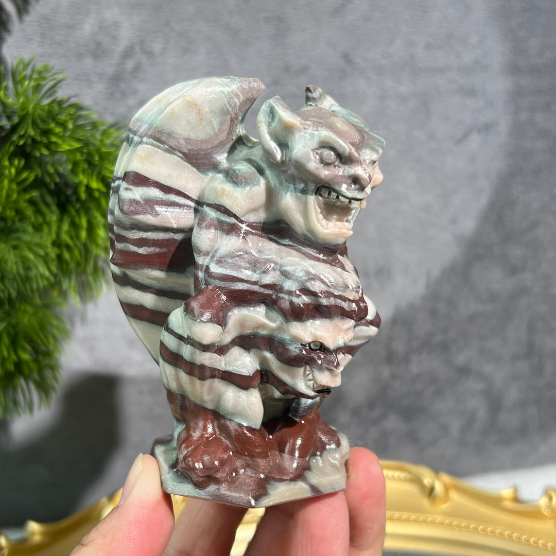 Gothic Gargoyle Duo Carving