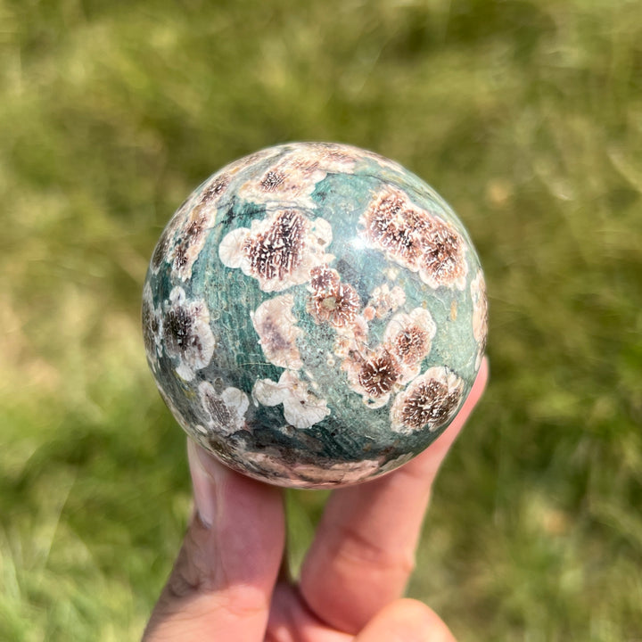 Green Sakura Stone Sphere