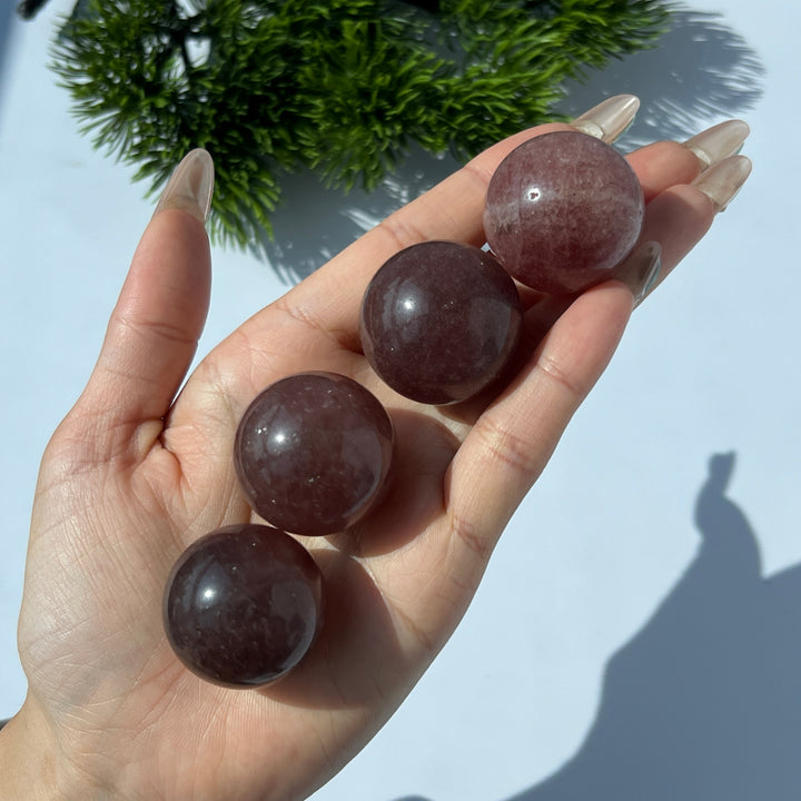 Strawberry Quartz Sphere 28MM+