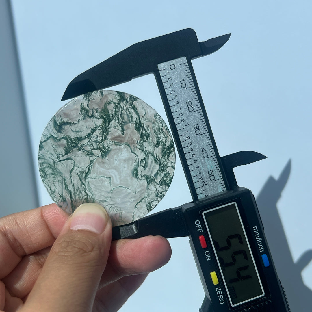 Moss Agate Disc Slice