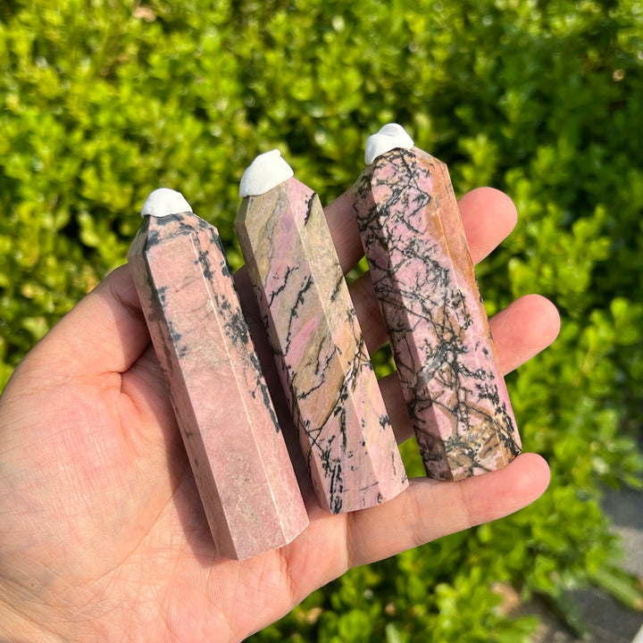 Rhodonite Point 90MM+