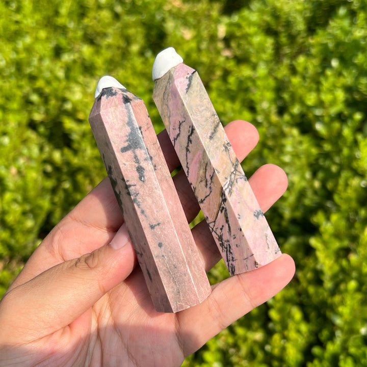 Rhodonite Point 90MM+