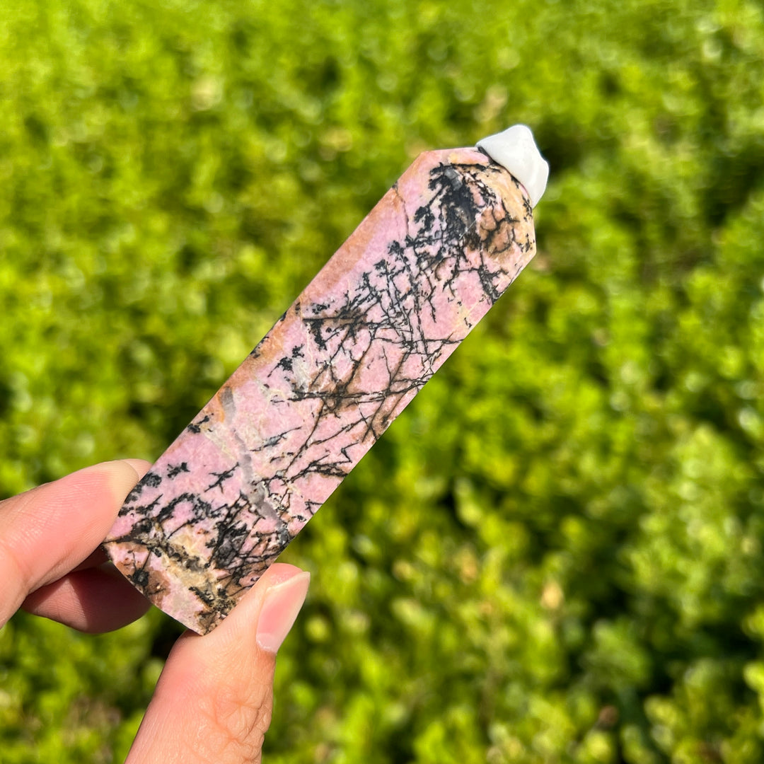 Rhodonite Point 90MM+