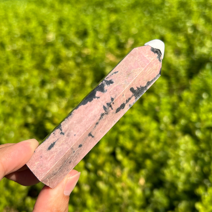 Rhodonite Point 90MM+