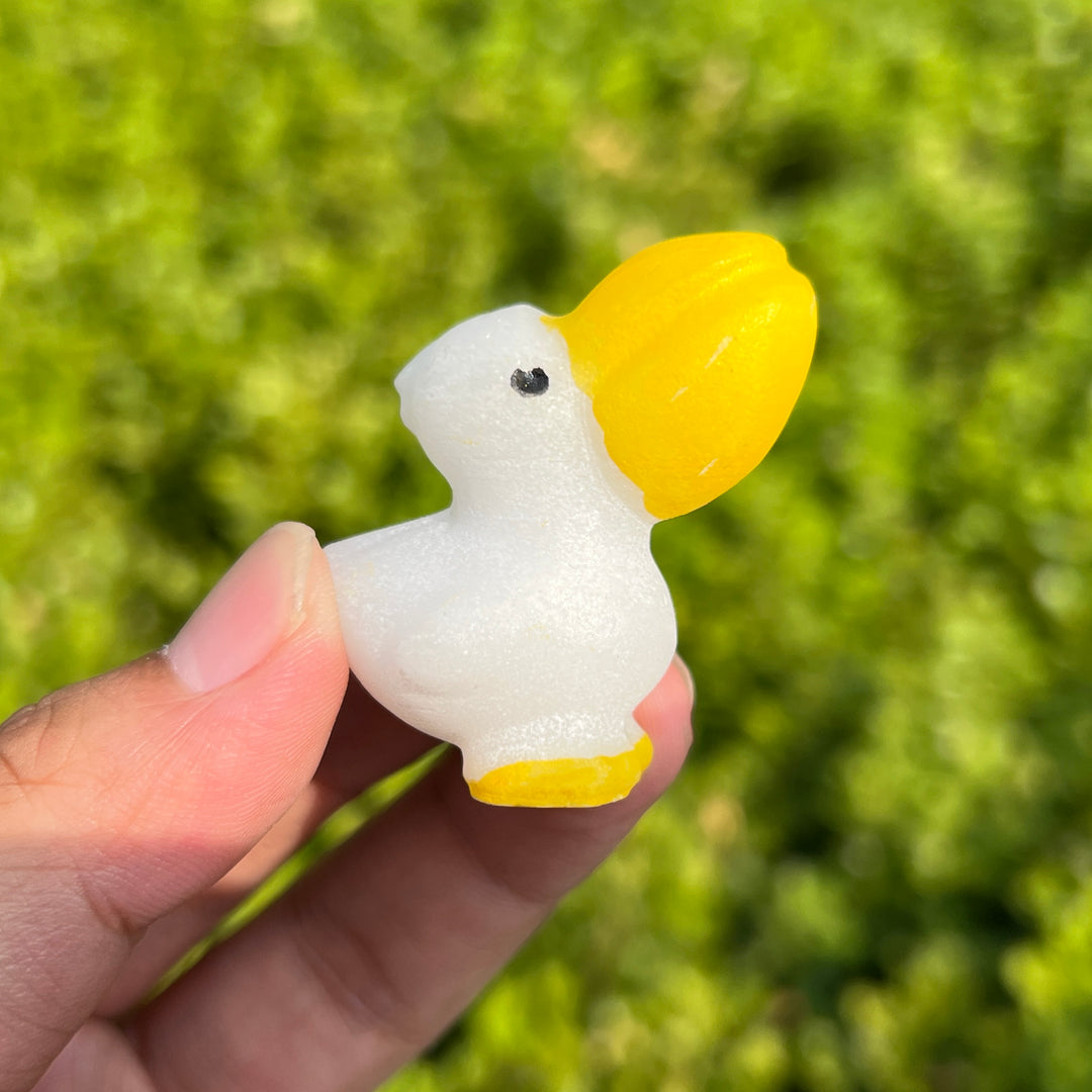 White Jade Pelican Carving