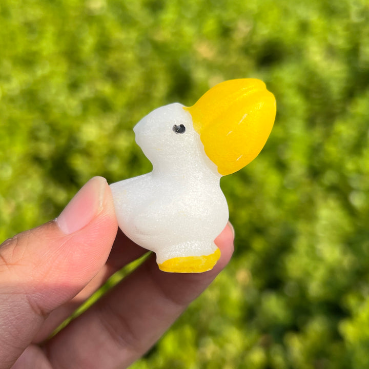 White Jade Pelican Carving