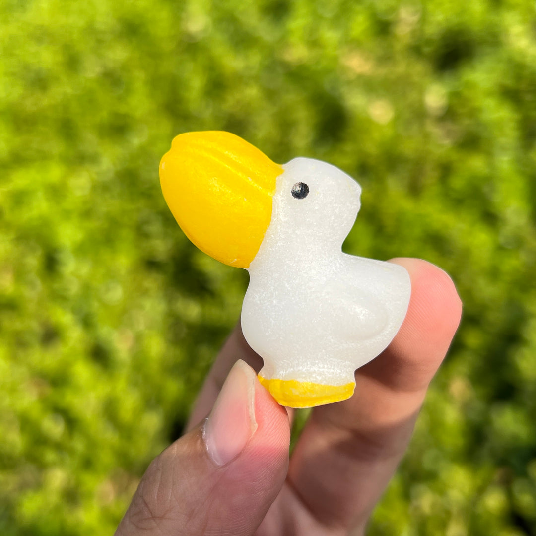 White Jade Pelican Carving