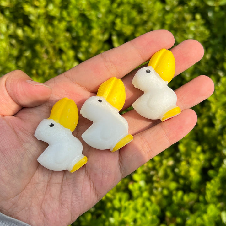 White Jade Pelican Carving