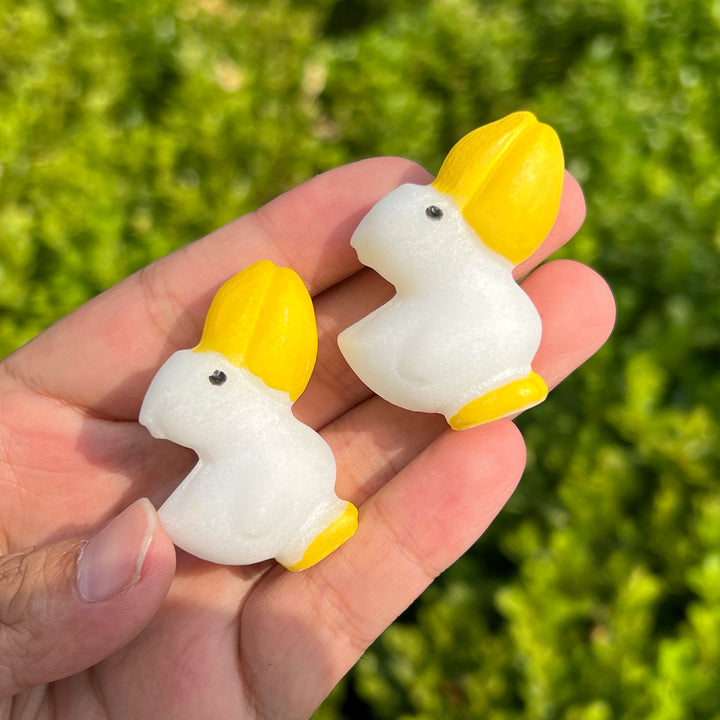 White Jade Pelican Carving