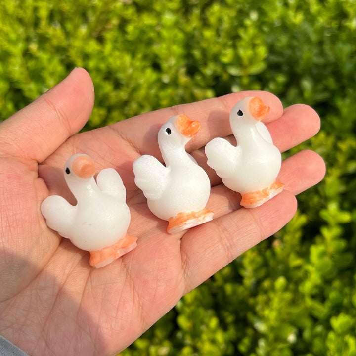 White Jade Goose Carving