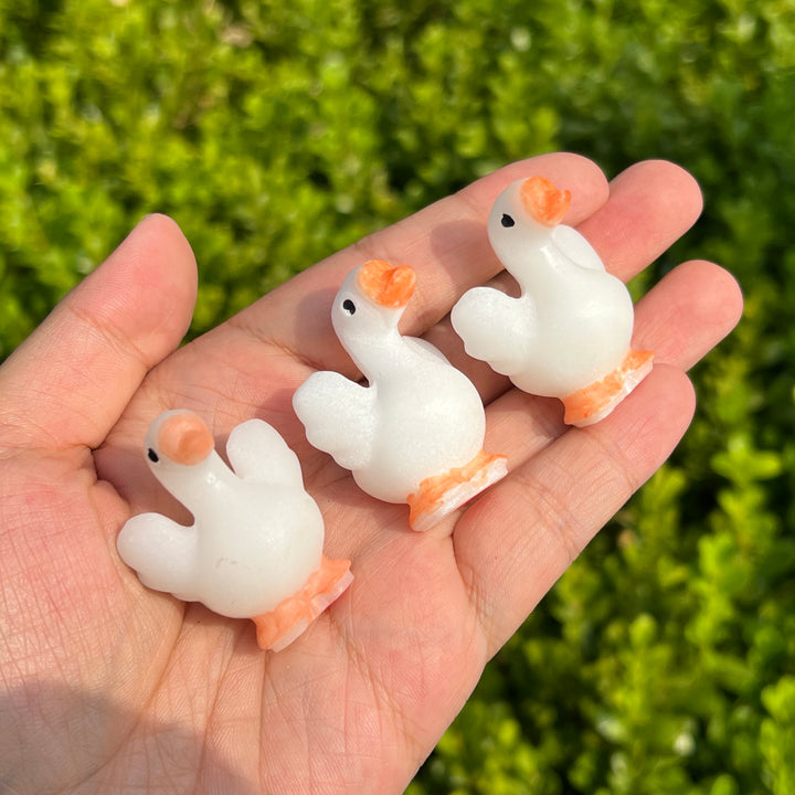 White Jade Goose Carving