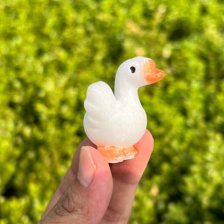 White Jade Goose Carving