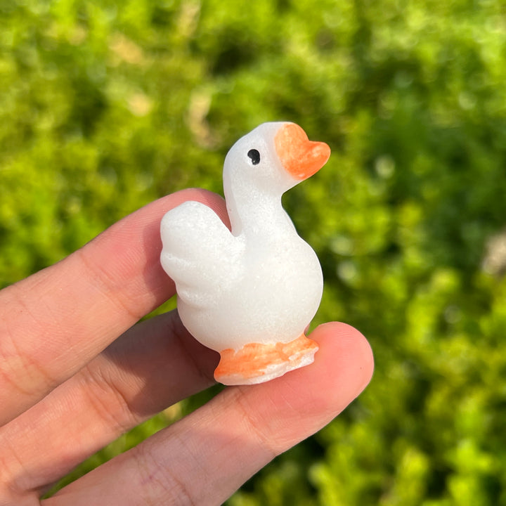 White Jade Goose Carving