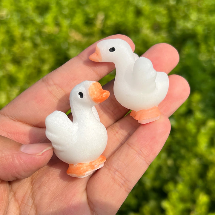 White Jade Goose Carving