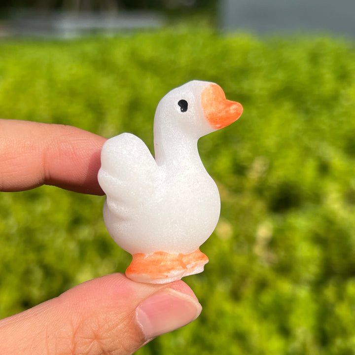 White Jade Goose Carving