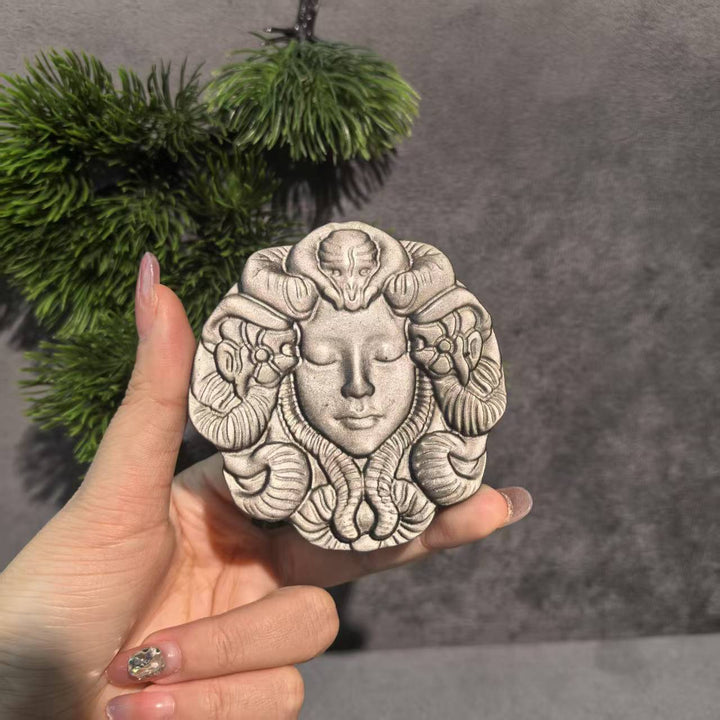 Silver Obsidian Medusa Slice-Pre-sell