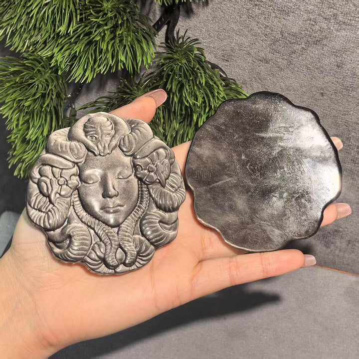 Silver Obsidian Medusa Slice-Pre-sell