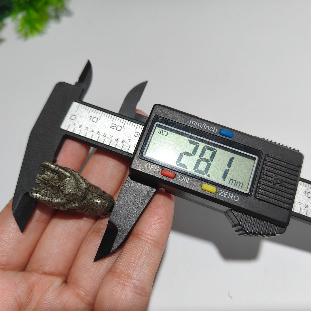 Mini Pyrite Dragon Skull