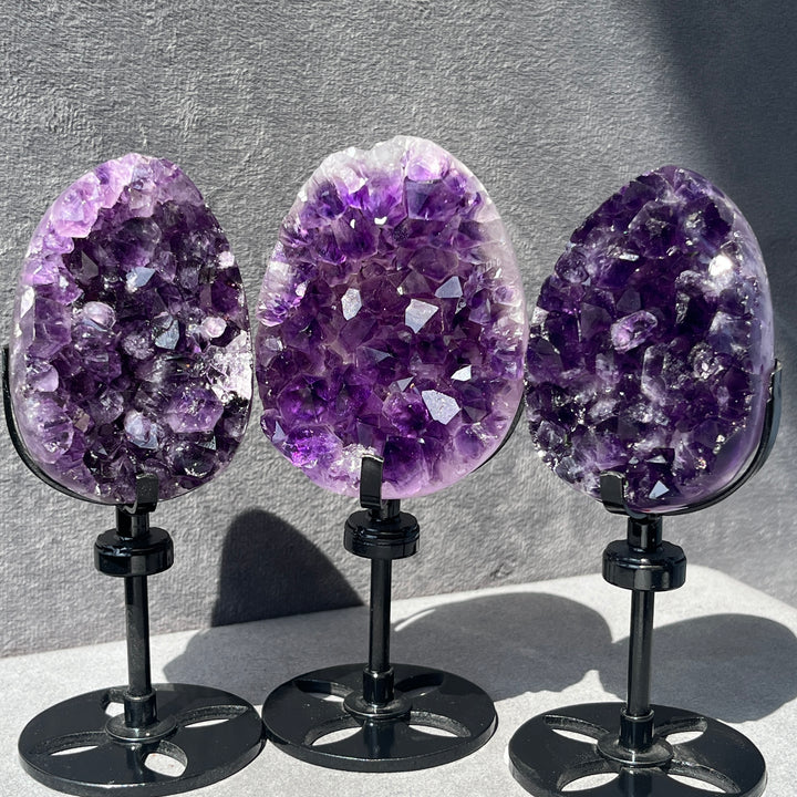 High Quality Polished Amethyst Cluster Egg