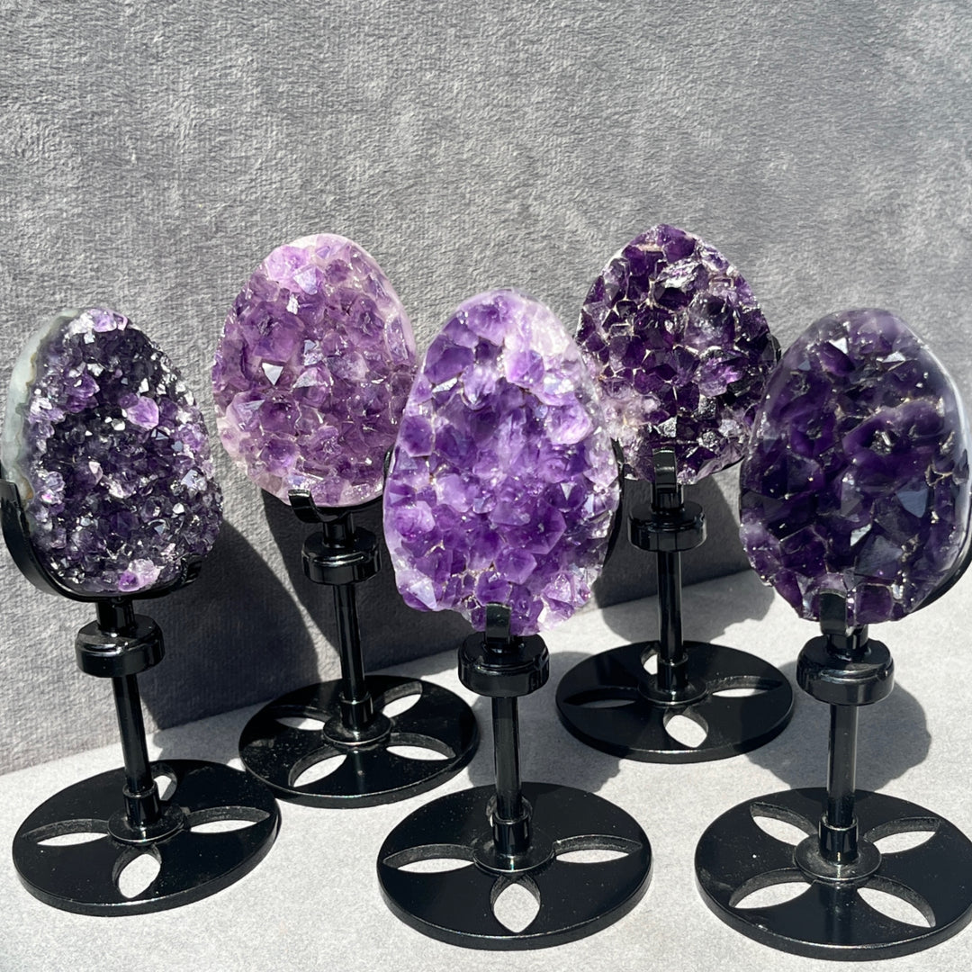 High Quality Polished Amethyst Cluster Egg
