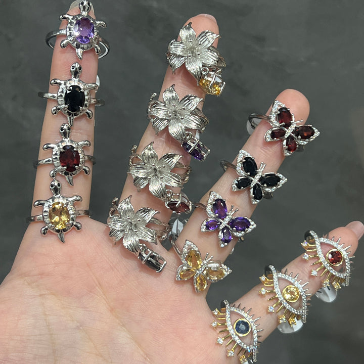 Crystal Ring Collection,S925