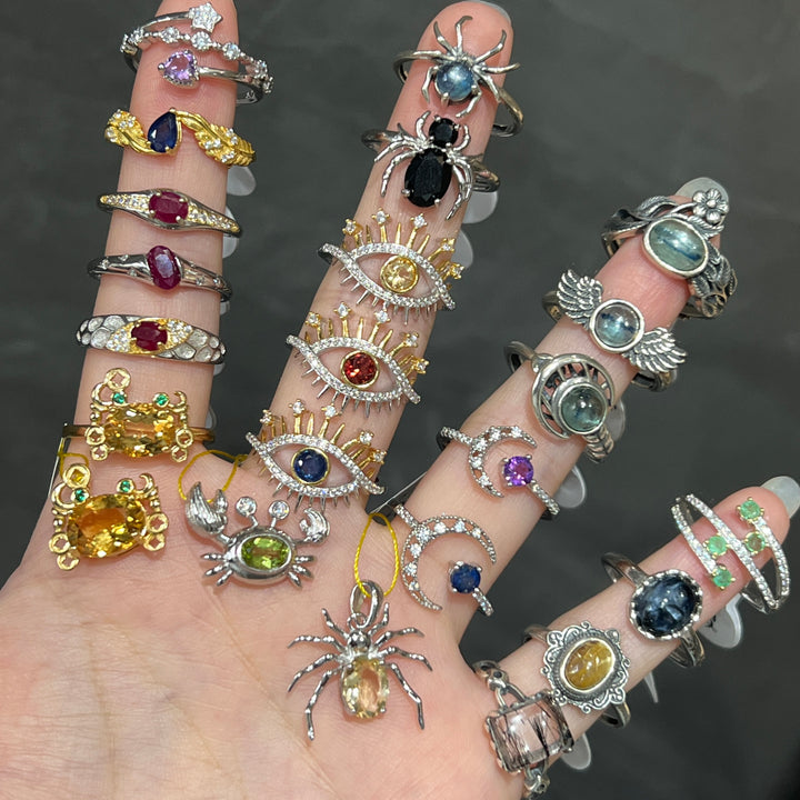 Crystal Ring Collection,S925